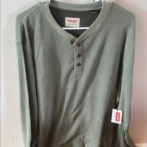 Wrangler Men's Green Henley Shirt